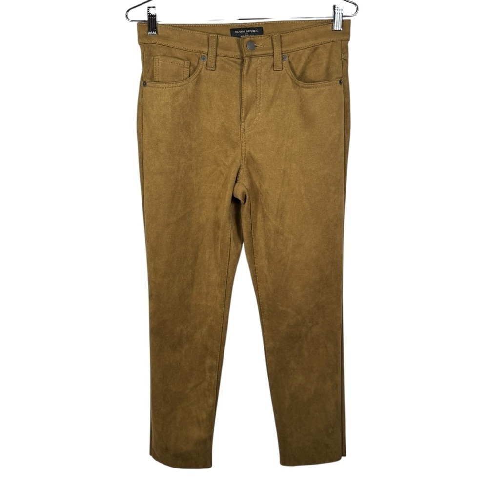 Banana Republic High Rise Slim Fit Faux Suede Pants, Size 28/6 Petite